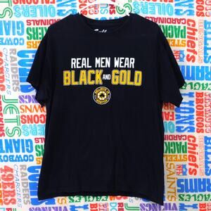 Boston Bruins Real Men Wear Black And Gold T Shirt Size L Sully's